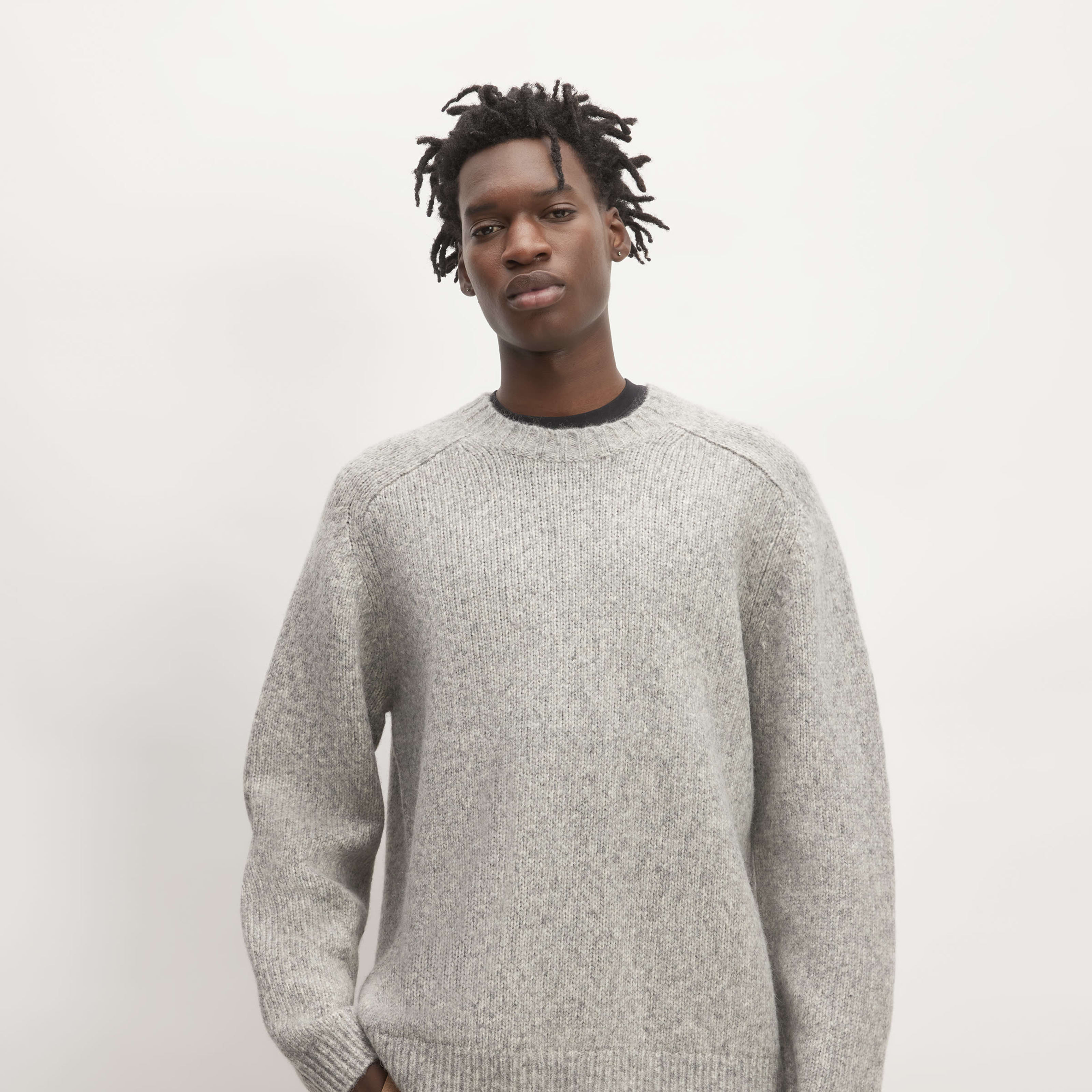 Men's Cloud Crewneck Sweater by Everlane in Heathered Grey, Size L | Everlane