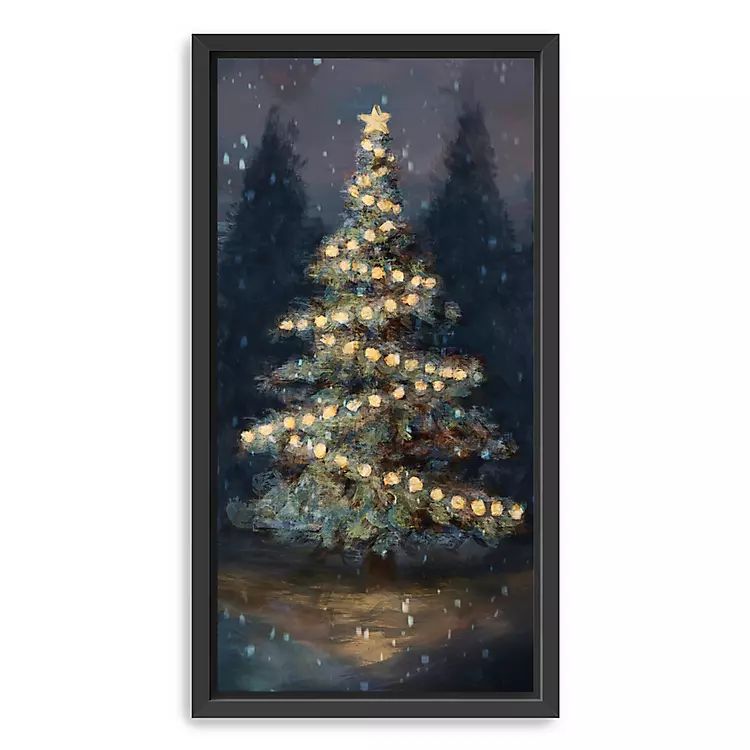 Dreamy Christmas Tree Framed Canvas Art, 12x22 in. | Kirkland's Home