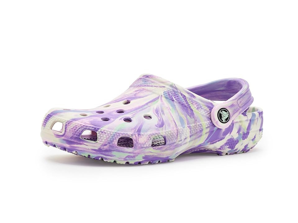 Crocs Kids Classic Marbled Tie-Dye CLogs (Little Kid/Big Kid) Kids Shoes Purple/Multi Glow: 2 Little Kid M | Zappos.com