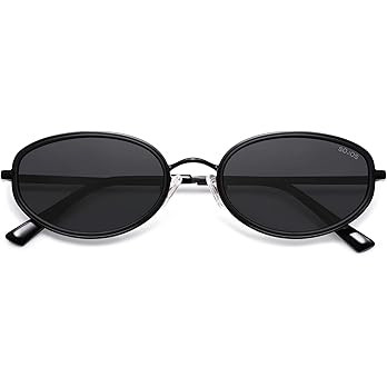 SOJOS Trendy Oval Polarized Sunglasses for Women Men, 80s 90s Chic Retro Vintage Sunnies SJ1248 | Amazon (US)