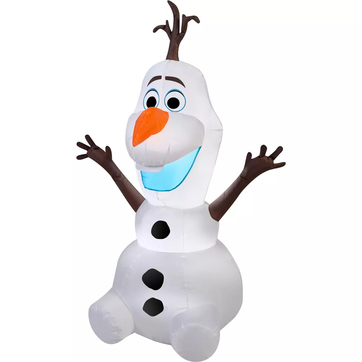 Gemmy Christmas Airblown Inflatable Olaf in Sitting Pose, 4 ft Tall, White | Target
