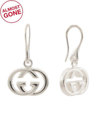 Made In Italy Sterling Silver Logo Earrings | TJ Maxx