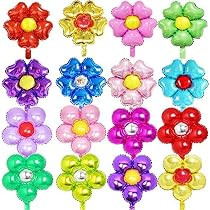 20pcs Assorted Flower Balloons Foil 18 inch Four-leaf Clover Balloons Five Petal Flowers for Wedding | Amazon (US)