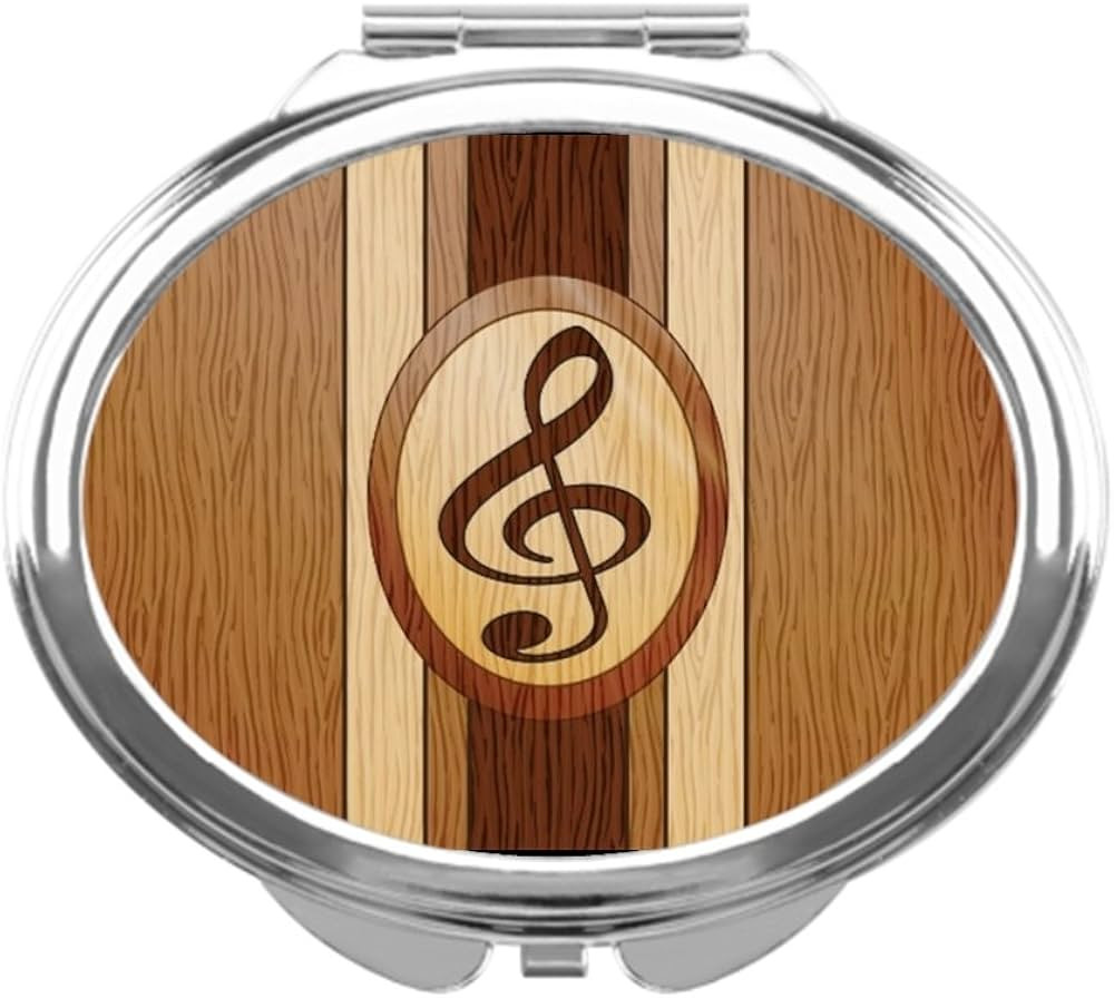 TeddyQue Makeup Vanity With Mirror Oak Compact Mirror Gift Musical Personalized Mirrors | Amazon (US)