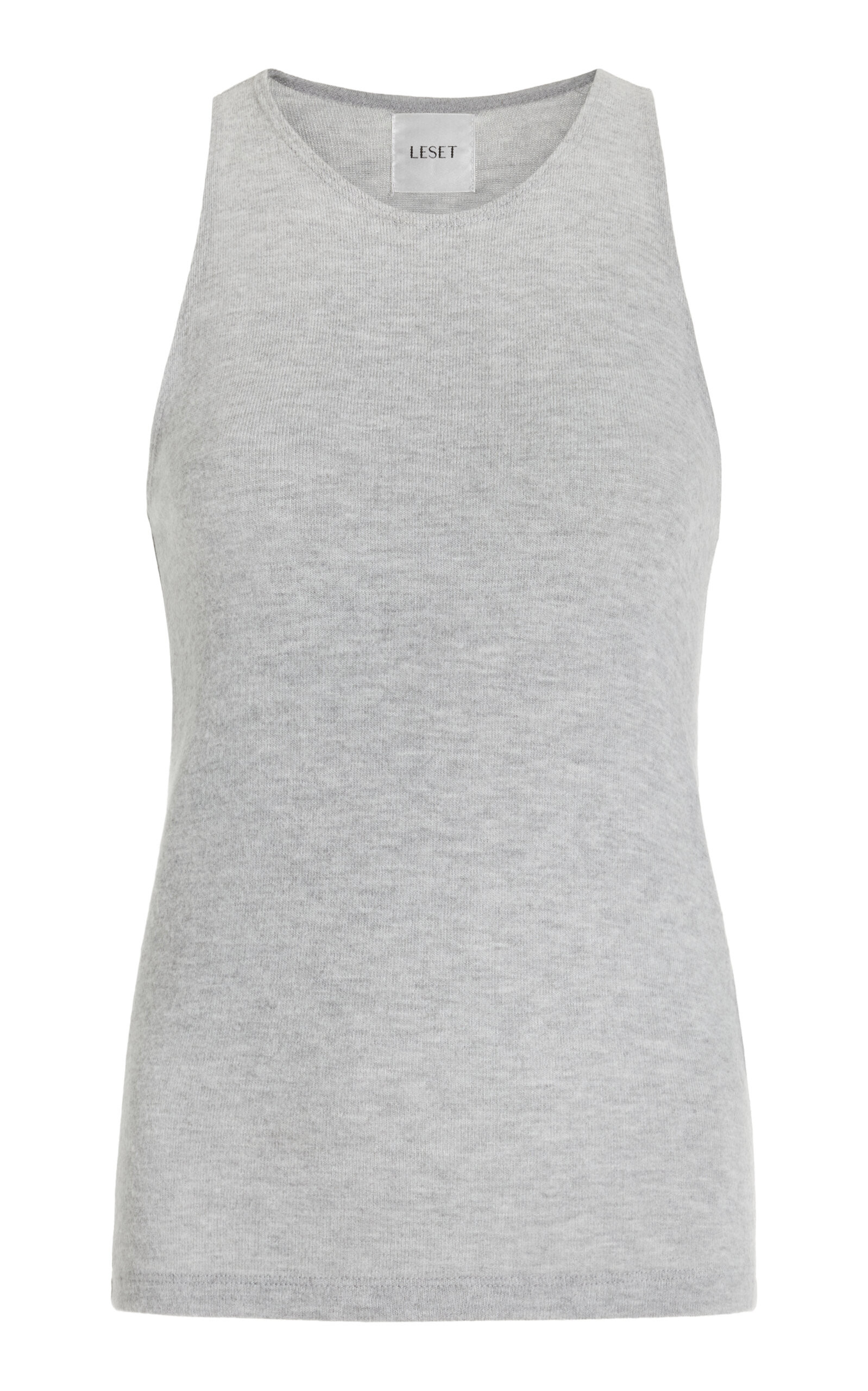 Leset - Lauren High-Neck Tank Top - Grey - L - Moda Operandi | Moda Operandi (Global)