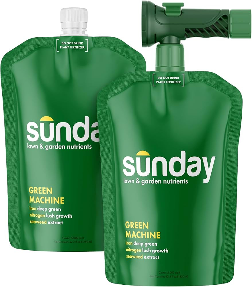 Sunday Green Machine Fertilizer, 42.3oz, 2 Pack - Lawn Fertilizer for Lush Growth - Includes Univ... | Amazon (US)
