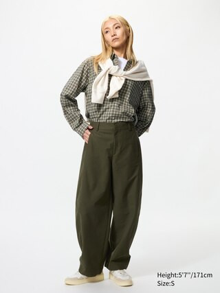 Women's Jersey Barrel Pants Olive 2XS UNIQLO US | UNIQLO (US)