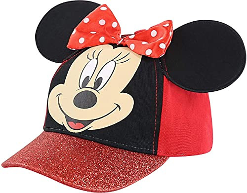 Disney Baseball Cap, Minnie Mouse Ears Adjustable Toddler 2-4, Red Glitter | Amazon (US)