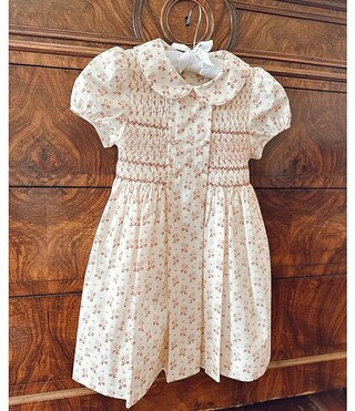 x Kristin Ellen Hockman Little Girls Beatrice Coral Sunflower Dress | Dillard's
