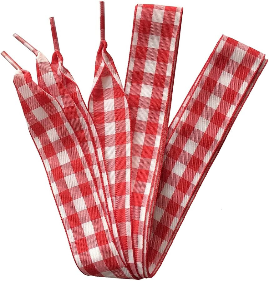 1 Inch Wide Fantastic Flat Checkered Shoelaces Fabric Ribbon Plaid Shoe Laces for Sneaker Sport S... | Amazon (US)