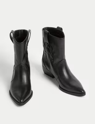 Cowboy Block Heel Boots | Marks & Spencer (UK)
