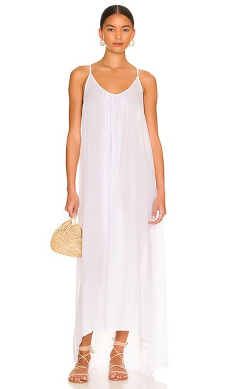 Biarritz Low Back Maxi Dress in Foam | Revolve Clothing (Global)