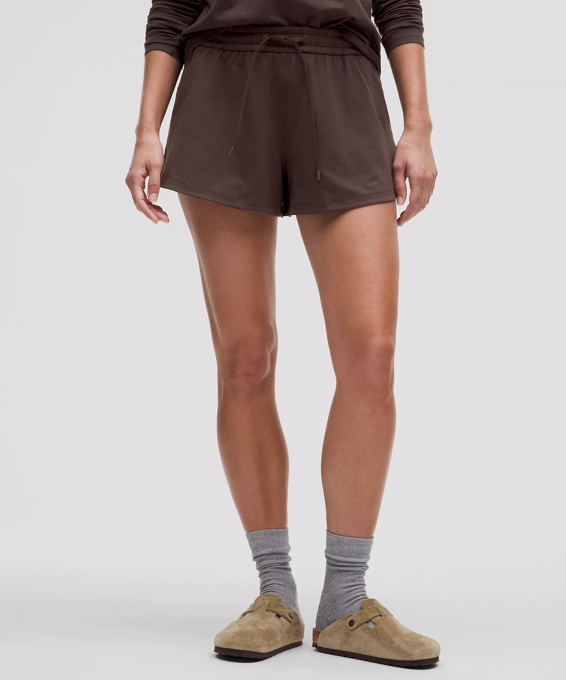 Soft Jersey Mid-Rise Curved-Hem Short 3" | Women's Shorts | lululemon | Lululemon (US)