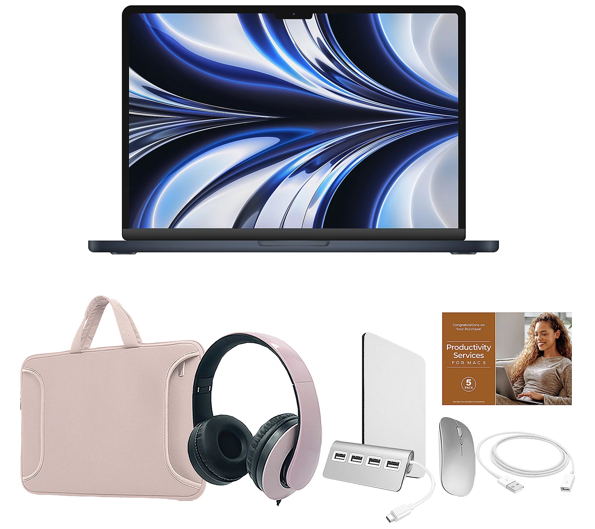 Apple Macbook Air 13"" M2 256GB Bundle | QVC