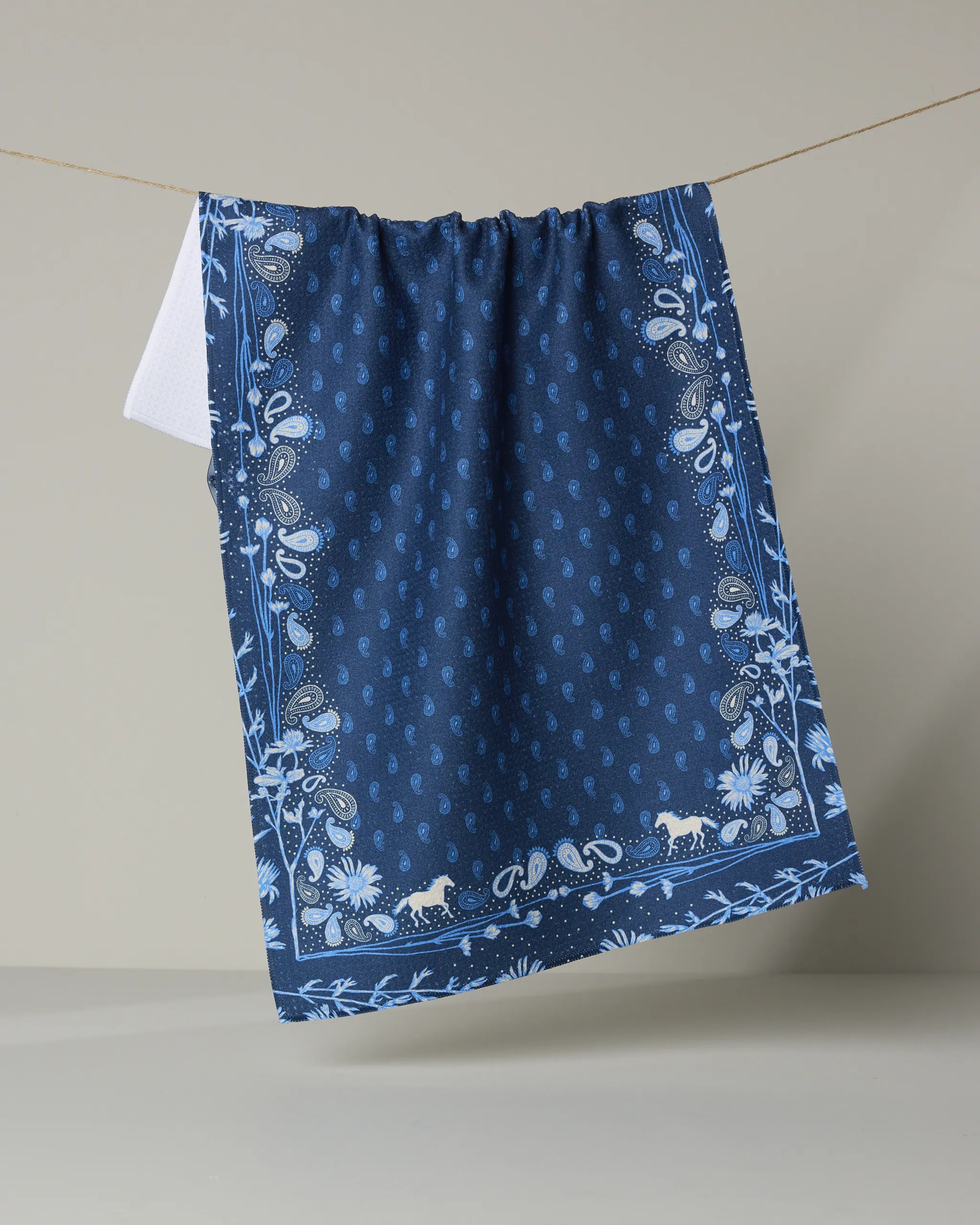 Bronco Indigo Tea Towel | Geometry | Geometry