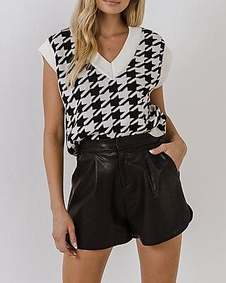 Endless Rose Houndstooth Sweater Vest | Express