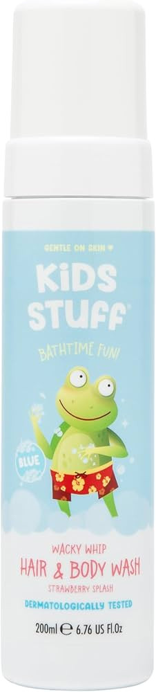 Kids Stuff Blue Wacky Whip Foaming Hair & Body Wash with Strawberry Splash Fragrance | Dermatolog... | Amazon (UK)