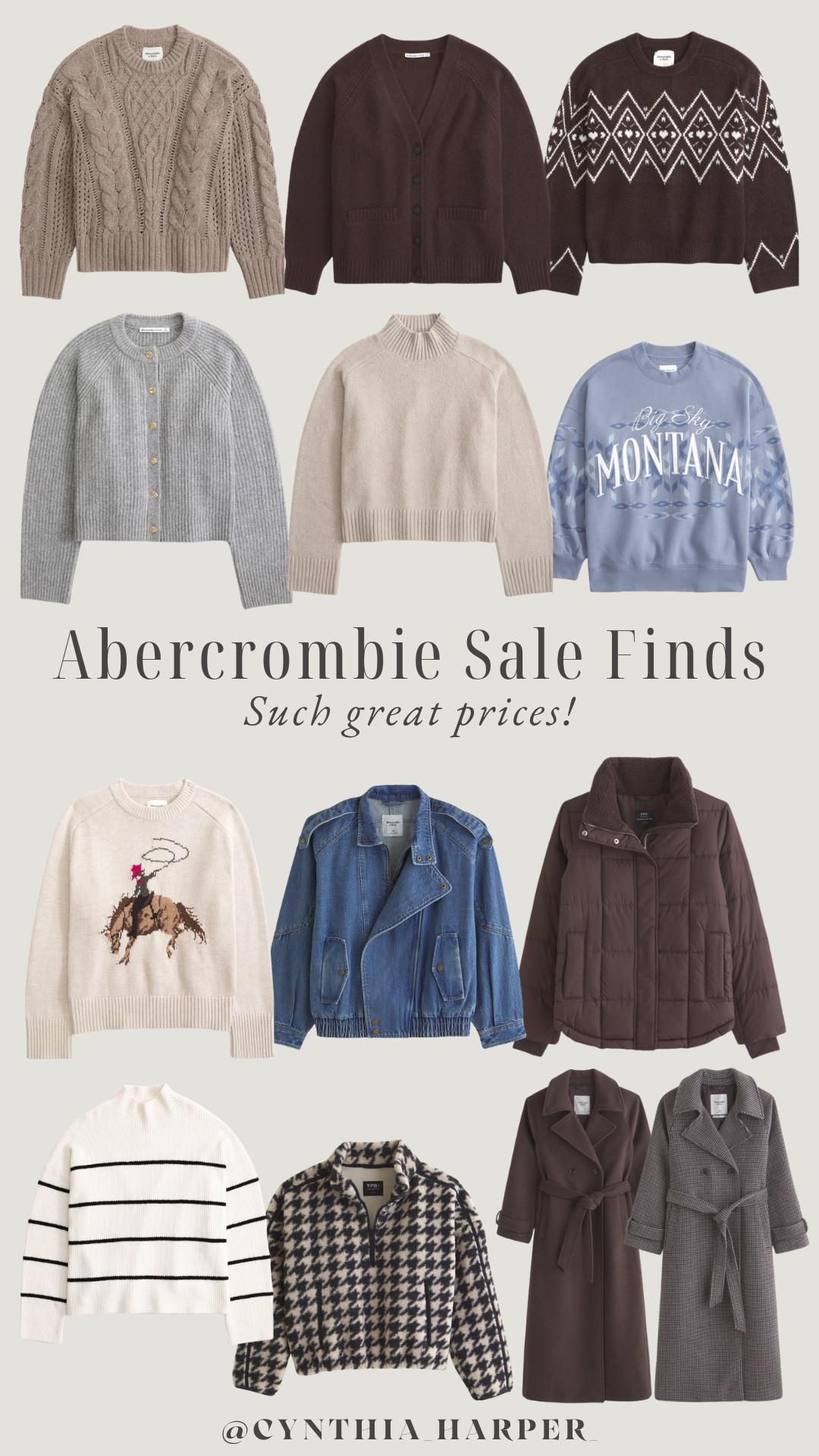 Abercrombie has the BEST sweaters + jackets and they are all on sale right now! 

#AbercrombieStyle #WinterLayers #CozyChic #LTKSale #MomStyle 

 