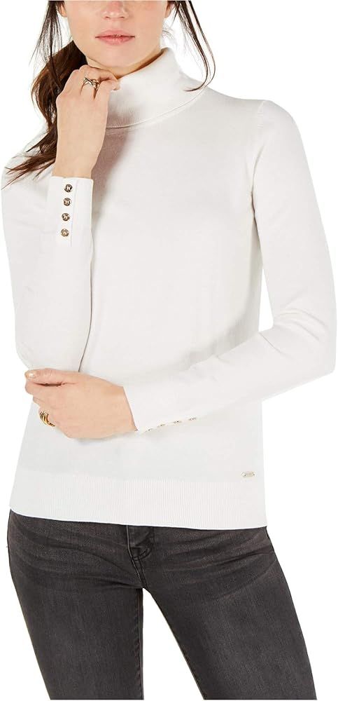Tommy Hilfiger Womens Button Trim Pullover Sweater | Amazon (US)