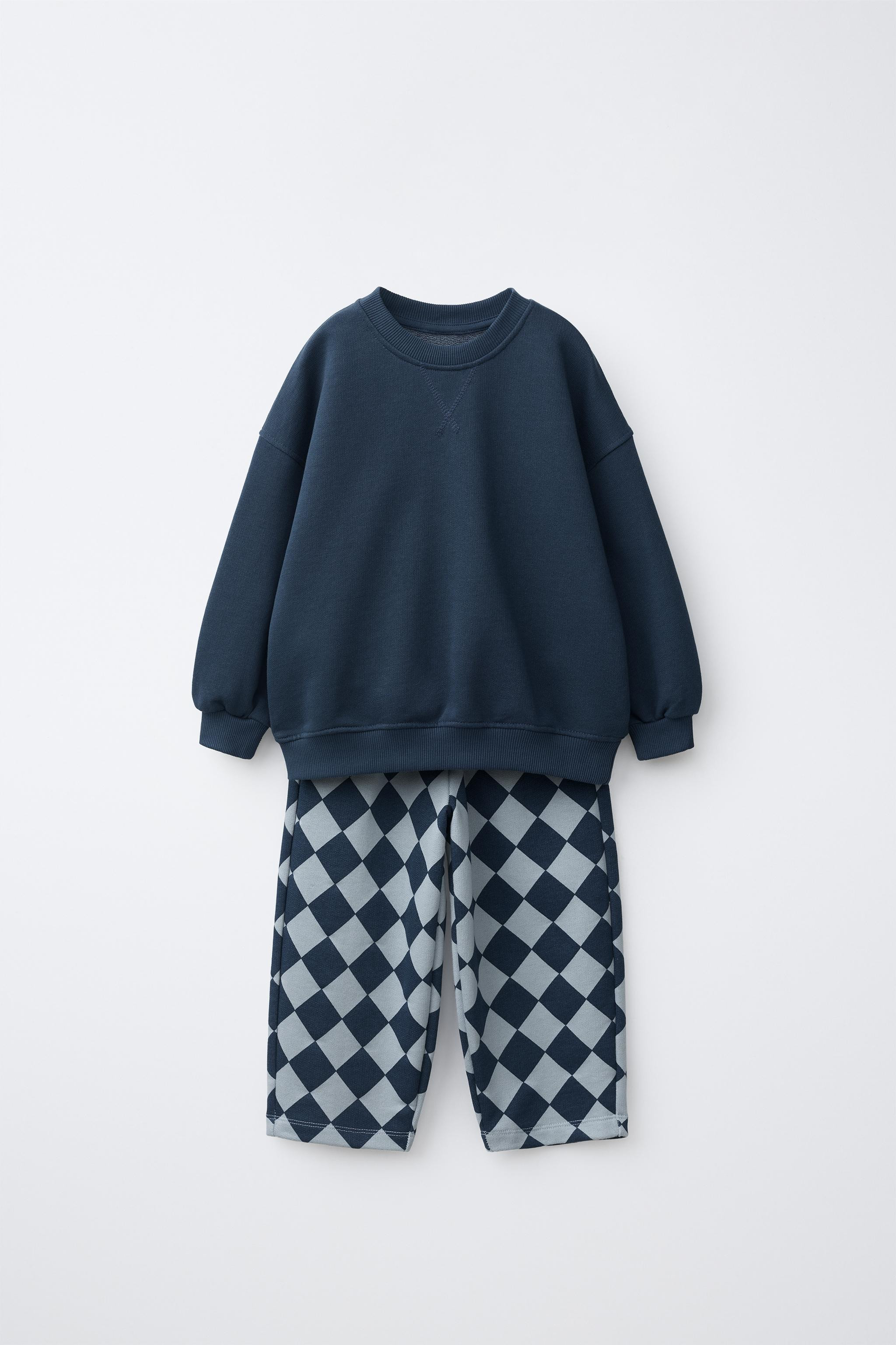 ARGYLE PRINT SWEATSHIRT AND JOGGER SET | Zara US
