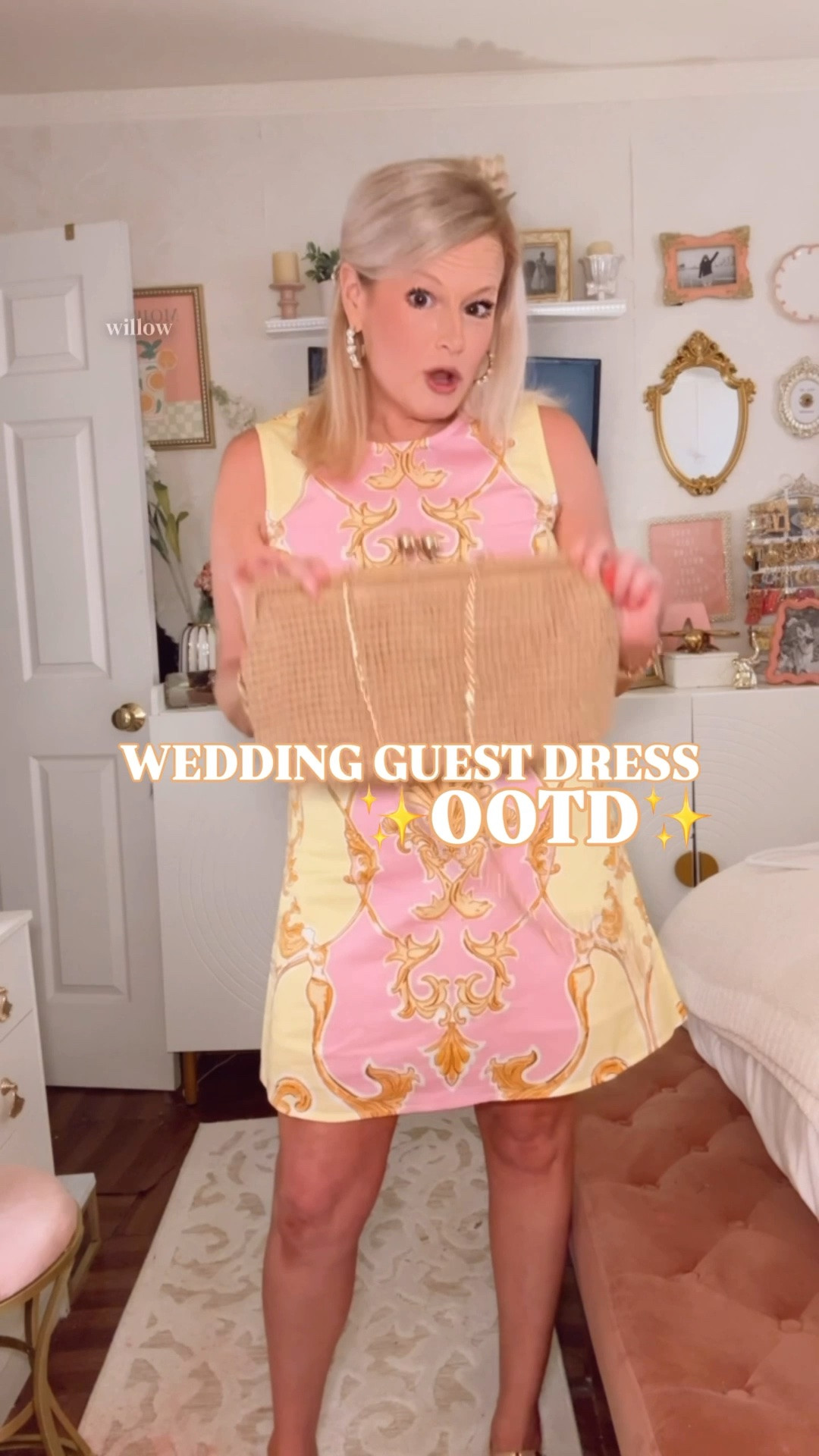 Wedding guest dress OOTD | summer wedding guest outfit | pink shift dress | wedding guest dress women

Wedding guest dress OOTD for a summer wedding tonight.

I’m wearing the @beyondbyvera Frankie shift in a large. It is definitely a higher price point than my usual wedding guest dress budget, but Beyond by Vera generously gifted me this dress to enjoy for a summer event in my life with no obligation to share, but it is too beautiful not to.

The pink and yellow print, classic shift silhouette, sleeveless shape, polished mini length, and easy tailored fit.

I styled it with @Larroude  heels that were a @TJ Maxx  score, Belk earrings, a @The Willow Tree bag, and bracelets and rings from Amazon and Willow Tree.

This is the kind of outfit formula I love for summer weddings, rehearsal dinners, bridal showers, cocktail events, vacation dinners, country club events, garden parties, and dressy summer occasions: a statement dress, gold heels, bold earrings, a woven bag, and easy jewelry.

If you are searching for wedding guest dress, summer wedding guest dress, pink wedding guest dress, shift dress, printed shift dress, special occasion dress, cocktail dress, rehearsal dinner outfit, bridal shower outfit, summer event dress, wedding guest outfit, dressy summer outfit, Beyond by Vera dress, Frankie shift dress, gold heels outfit, woven bag outfit, or feminine wedding guest style, this is the full outfit for tonight.

wedding guest dress, wedding guest outfit, summer wedding guest dress, summer wedding guest outfit, pink shift dress, printed shift dress, shift dress women, special occasion dress, cocktail dress, rehearsal dinner outfit, bridal shower outfit, summer event dress, dressy summer outfit, Beyond by Vera dress, Frankie shift dress, Larroude heels, Belk earrings, woven bag, Amazon jewelry

#WeddingGuestDress #WeddingGuestOutfit #BeyondByVera #FeminineStyle #LTKFindsUnder100 #PreppyStyle #LookForLess

#LTKSeasonal #LTKWedding #LTKPetite