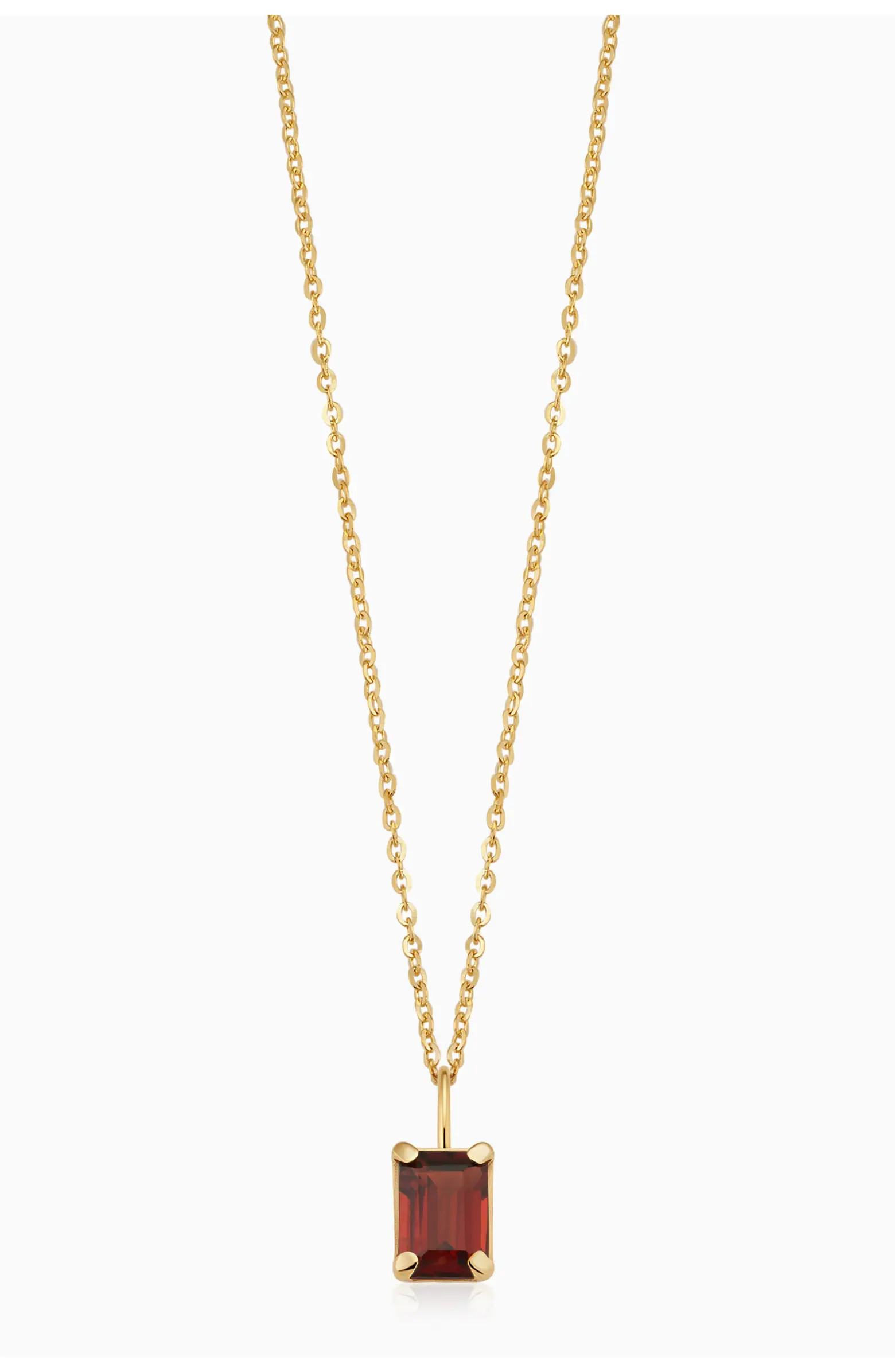 14K Gold Date Me Birthstone Pendant Necklace | Nordstrom
