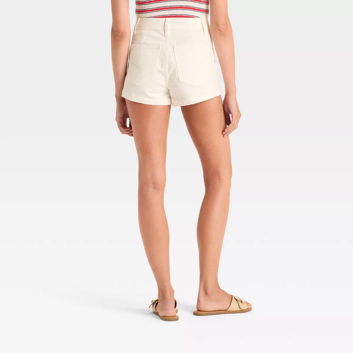 Women's High-Rise Sailor Jean Shorts - Universal Thread™ White 00 | Target