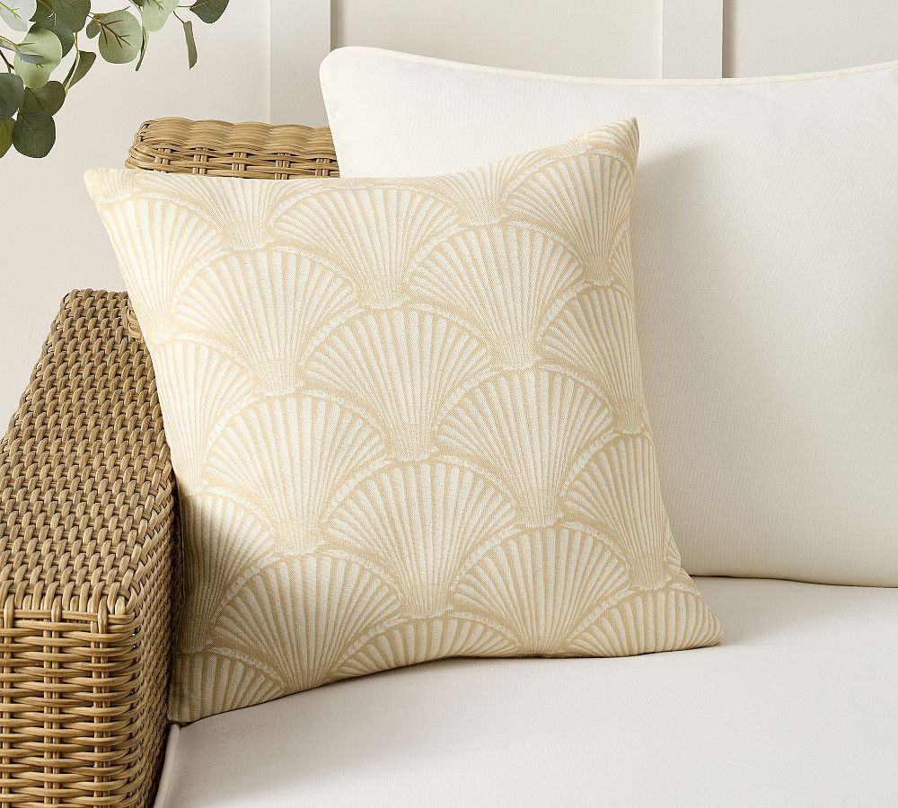 Shell Printed Outdoor Pillow | Pottery Barn (US)