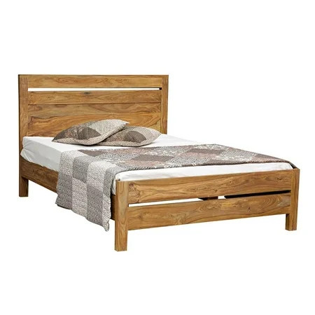 Avalon Mid-Century Modern Sheesham Wood Queen Bed | Walmart (US)