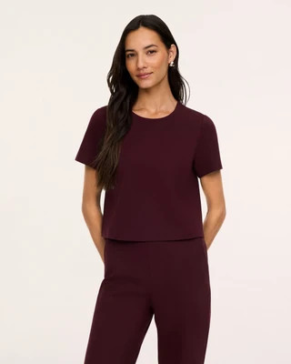 SPANX® Ponte Crewneck Cropped Tee | Spanx
