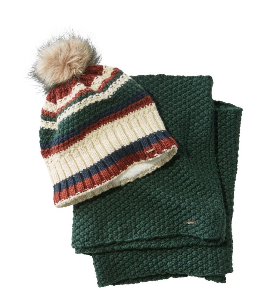 Women's Wicked Cozy Knit Pom Hat and Scarf Set | L.L. Bean