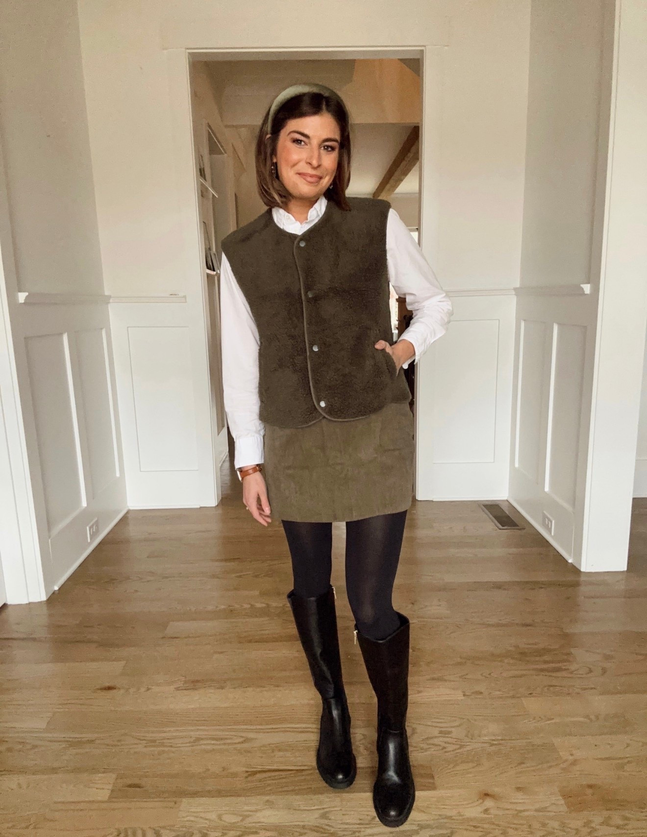 Most of the look is on sale but the boots are 57% off on sale for $55! You won’t regret these! 