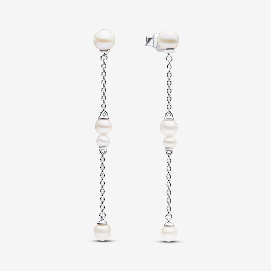 Treated Freshwater Cultured Pearl Drop Earrings | Pandora US