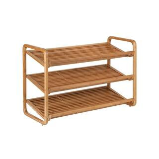 Honey-Can-Do 20 in. H 9-Pair Brown Bamboo Shoe Rack SHO-01599 - The Home Depot | The Home Depot