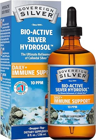 Sovereign Silver Immune Support - Colloidal Silver, Bio-Active Silver Hydrosol, 10 ppm, Liquid Dr... | Amazon (US)