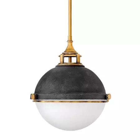 Hinkley Lighting 4834DZ Fletcher 2 Light 14" Wide Pendant with a Etched Opal Glass Shade | Build.com, Inc.
