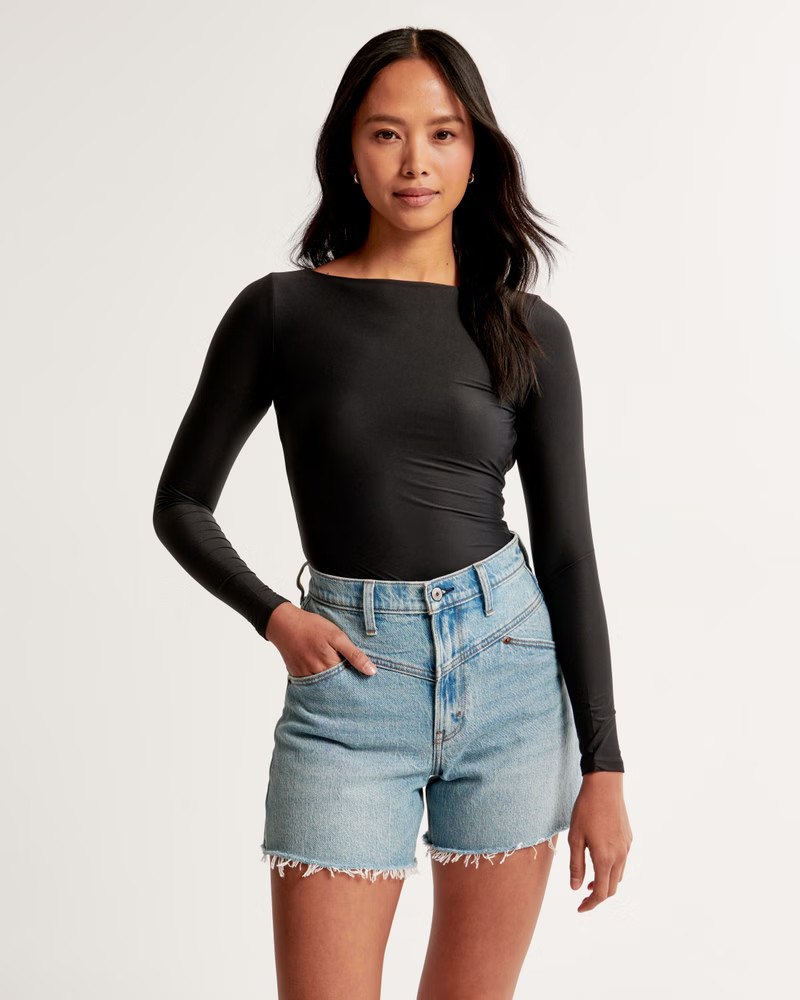 Women's High Rise Dad Short | Women's New Arrivals | Abercrombie.com | Abercrombie & Fitch (US)