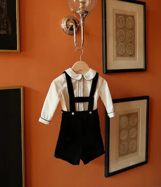 Edgehill Collection x Kristin Ellen Hockman August Baby Boys Peter Pan Collar Long Sleeve Top  Matching Shorts Set -  18 Months | Dillard's