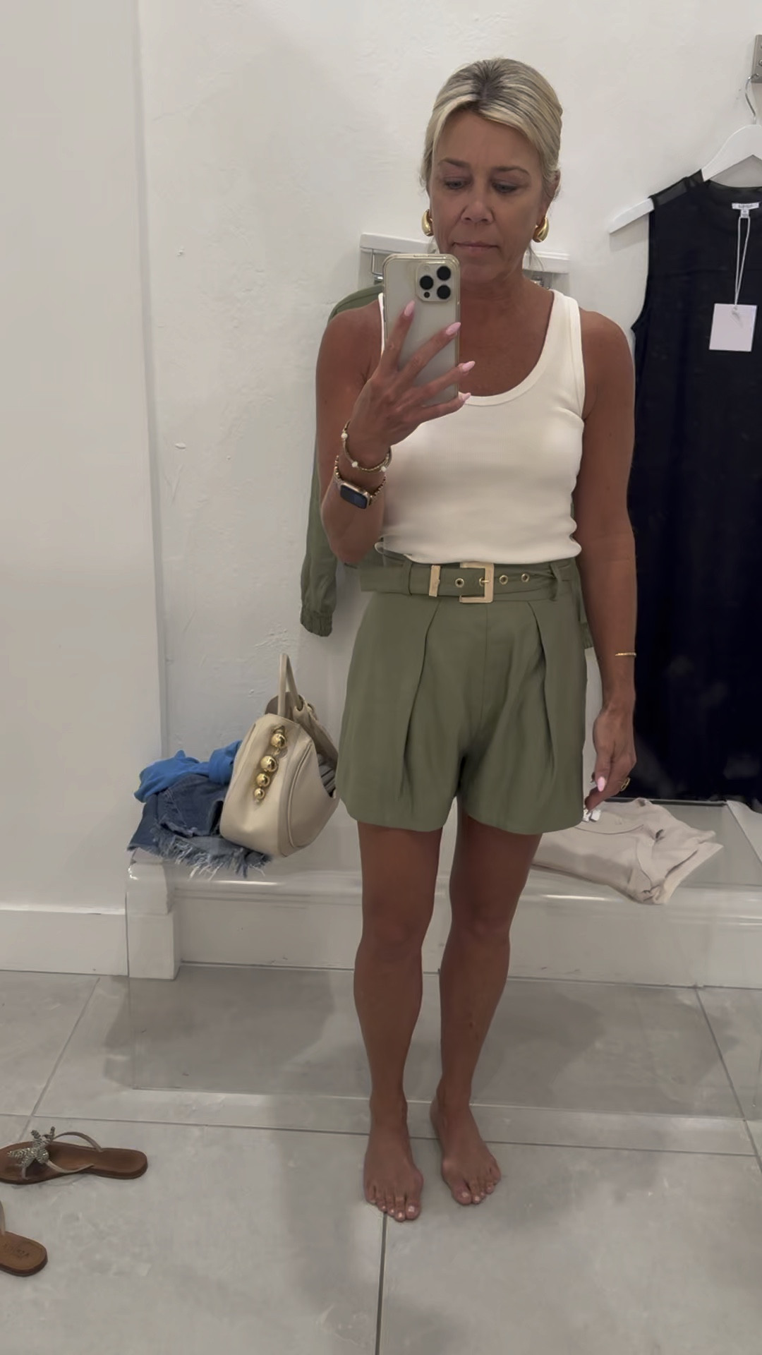 Transition to fall outfit perfect for warm days and then layer with the matching bomber jacket or a denim shirt/jacket.over sage green color for fall. I’d wear cognac espadrilles or suede sandals with this outfit.

#LTKFindsUnder100 #LTKOver40