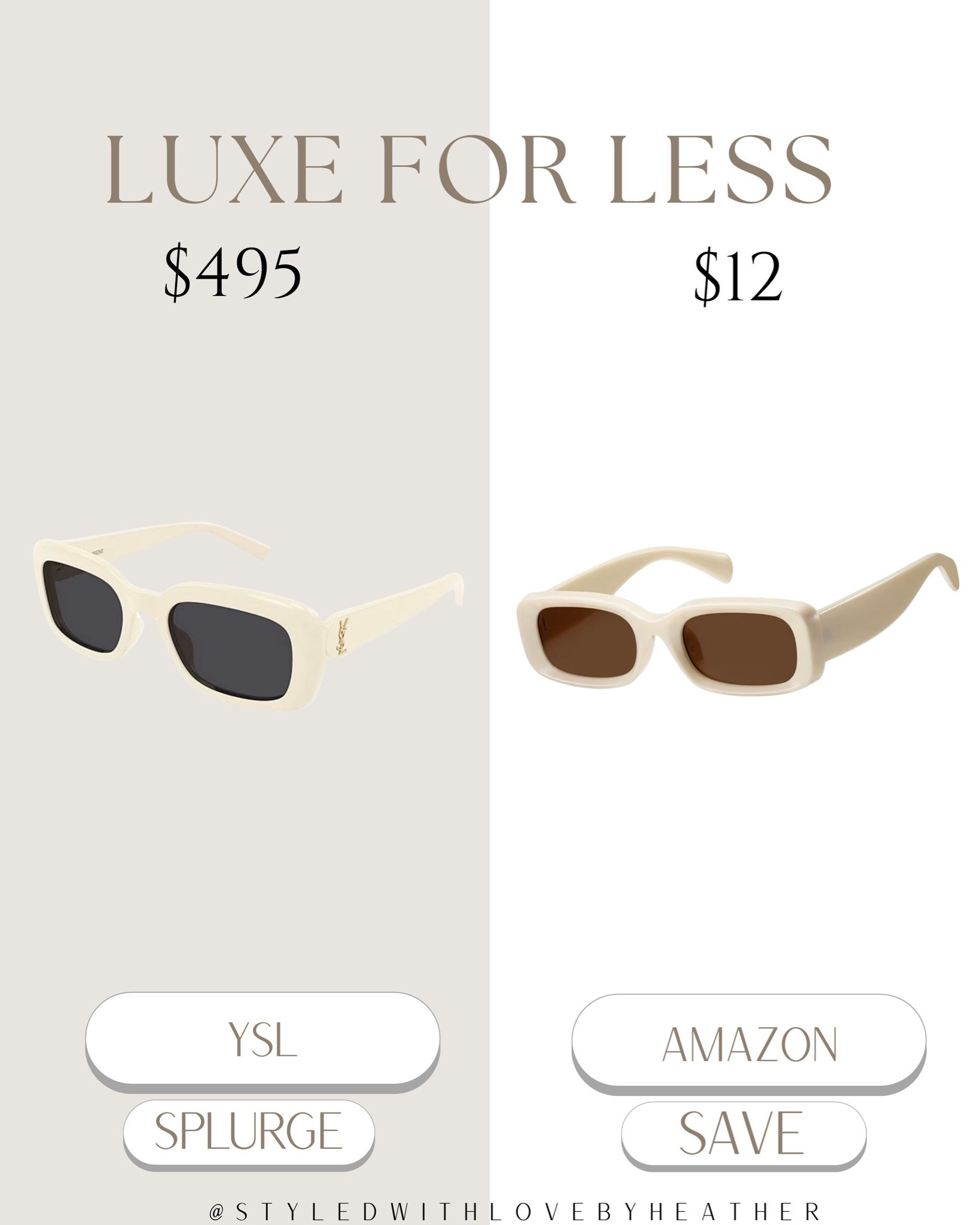 Nobody is guessing these Amazon sunglasses are only $12 👀✨
These YSL-inspired sunnies are giving quiet luxury, old money, and rich girl summer without the $495 price tag 🤍
The perfect designer-inspired accessory for vacation outfits, beach days, airport looks, and everyday elevated basics ☀️ Linking these Amazon finds in my LTK before they sell out!

 

 #LTKootd #LTKSwim #LTKTravel