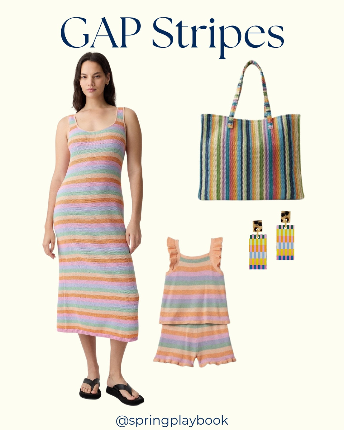 GAP Stripes!

•Dress & baby set best for Light Springs/Light Summers
•Tote & earrings best for Warm Springs/Warm Autumns

#createdcolorful #createdcolorfulspring #hocspring #tcispring #pcaspring #lightspring #warmspringg #truespring #brightspring #clearspring #paintboxspring #bluespring #lightsummer #warmautumn #trueautumn

#LTKbaby #LTKitbag #LTKsalealert