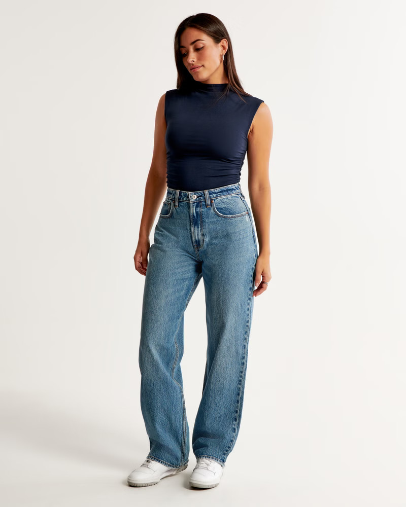 Curve Love High Rise Loose Jean | Abercrombie & Fitch (US)