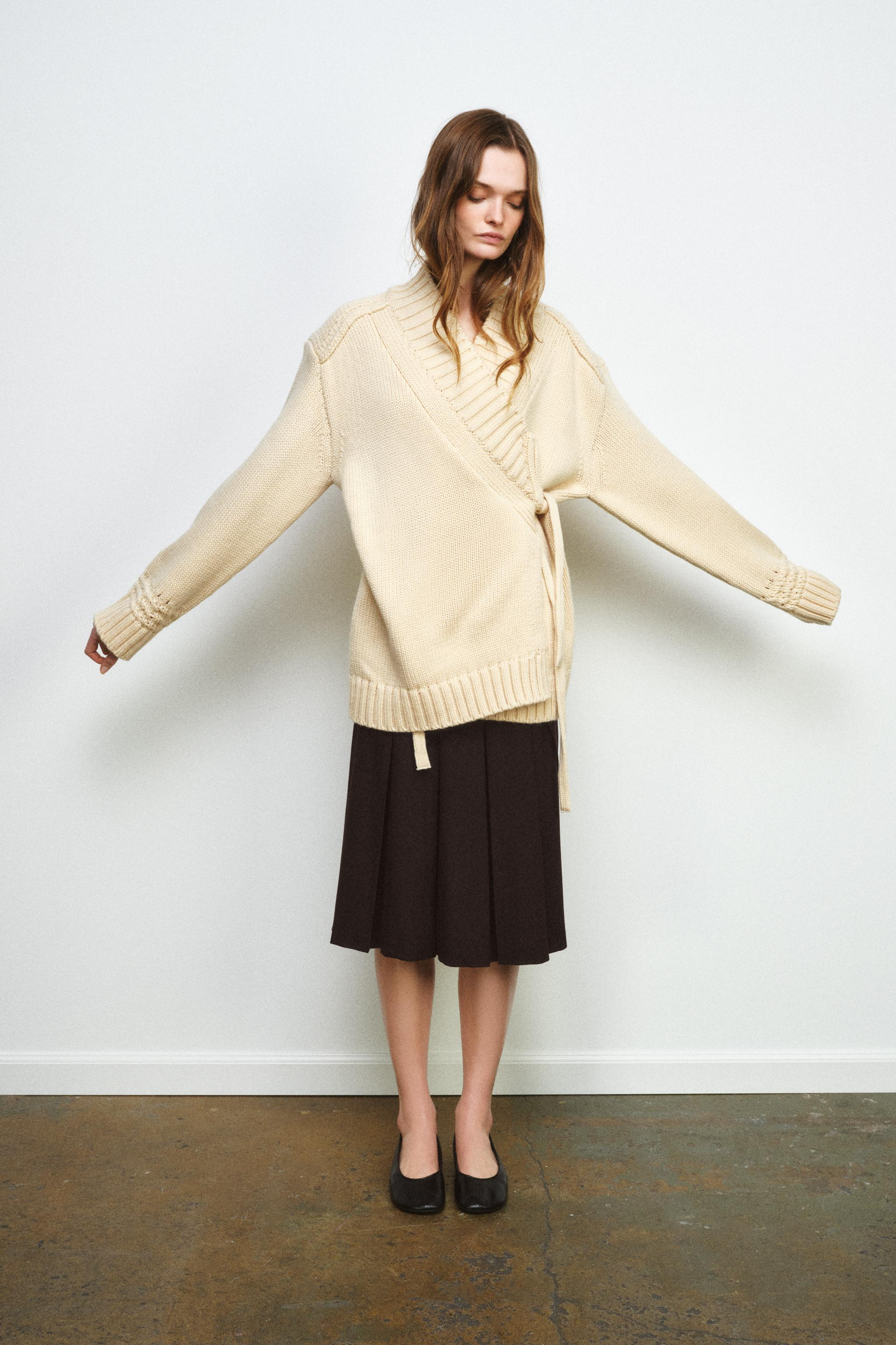 KNIT KIMONO WRAP JACKET | Zara US