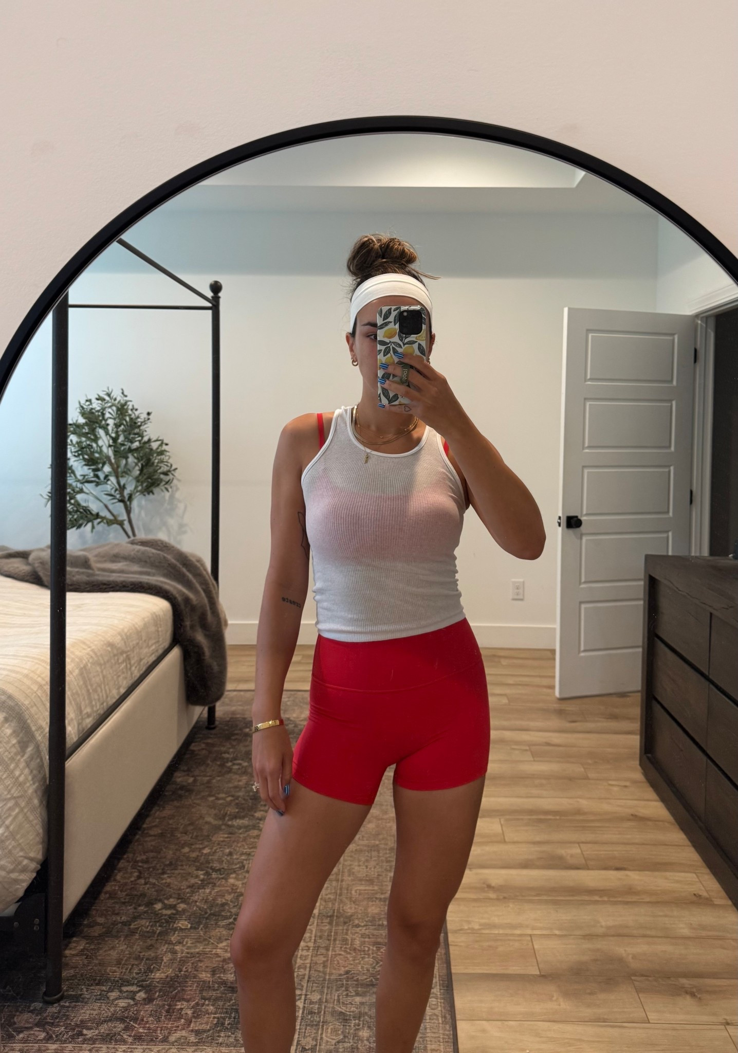 Sheer tank over matching workout set
Pilates outfit 

#LTKActive #LTKFindsUnder50 #LTKStyleTip