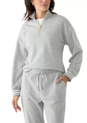 Crown & Ivy Women's Long Sleeve Zip Henley Pullover | Belk