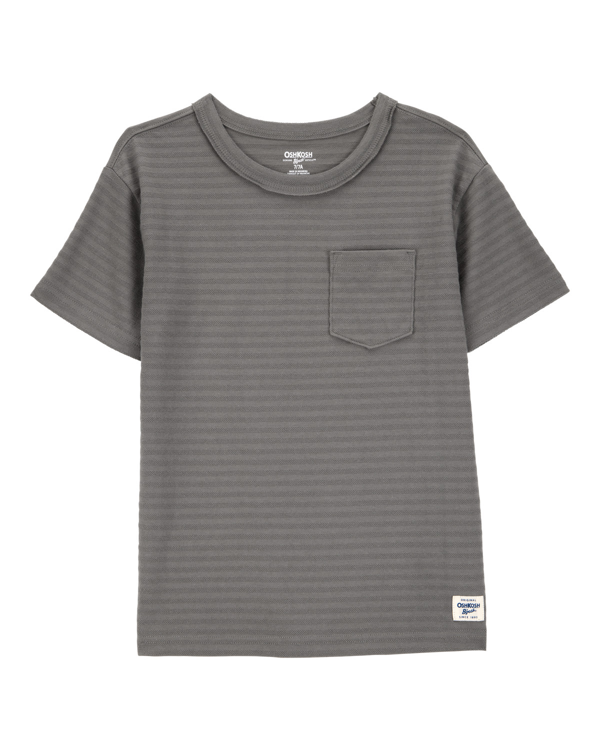 Kid Short-Sleeve  Pocket Tee - Dark Grey - OshKosh | Carter's | Carter's Inc