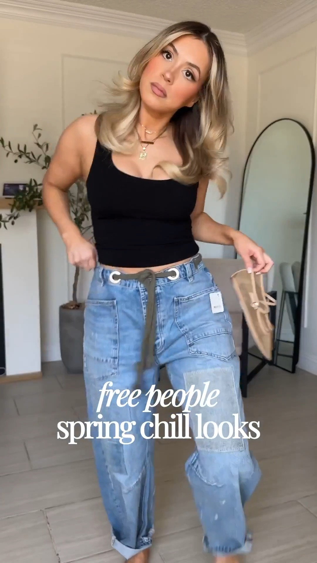 @freepeople Spring favorites 😍🙌🏼 I also linked the dupes from Amazon 🙌🏼🙌🏼

✔️ size 28 in jeans (I went up two sizes because I wanted a very baggy oversized fit). But I would've tried a size 26 if I wanted a perfect fitted fit. | this tank top is from Express. Trust me you need it. It's so good. It has really nice compression. I'm wearing an extra small. | the cardigan is from @aerie (another favorite!)

✔️ I'm wearing an extra small in the jumpsuit and all the dresses! I feel like free people runs a little big so don't be afraid to size down.

#LTKootd #LTKgrwm #LTKmomlife