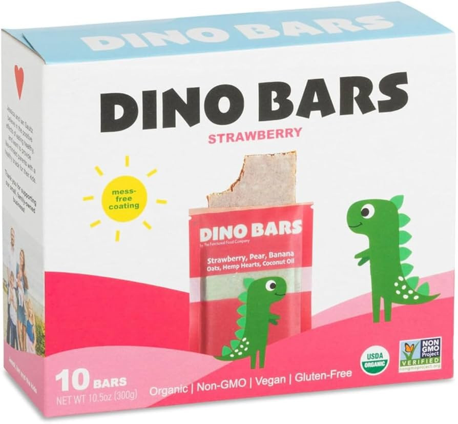 Dino Bars | Organic Fruit Bar for Kids | Organic Toddler Bars and Dinosaur Snacks | Fruit + Oats ... | Amazon (US)