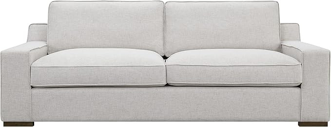 Sagebrook Home Rectangular Rubber Wood Loveseats 3 Seat Reversable Feather Blend Sofas, 32.0" H, ... | Amazon (US)