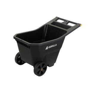 4.5 cu. ft. Poly Garden Cart, 300 lbs. Capacity, 9 in. Maintenance-Free Solid Wheels, Impact Resi... | The Home Depot